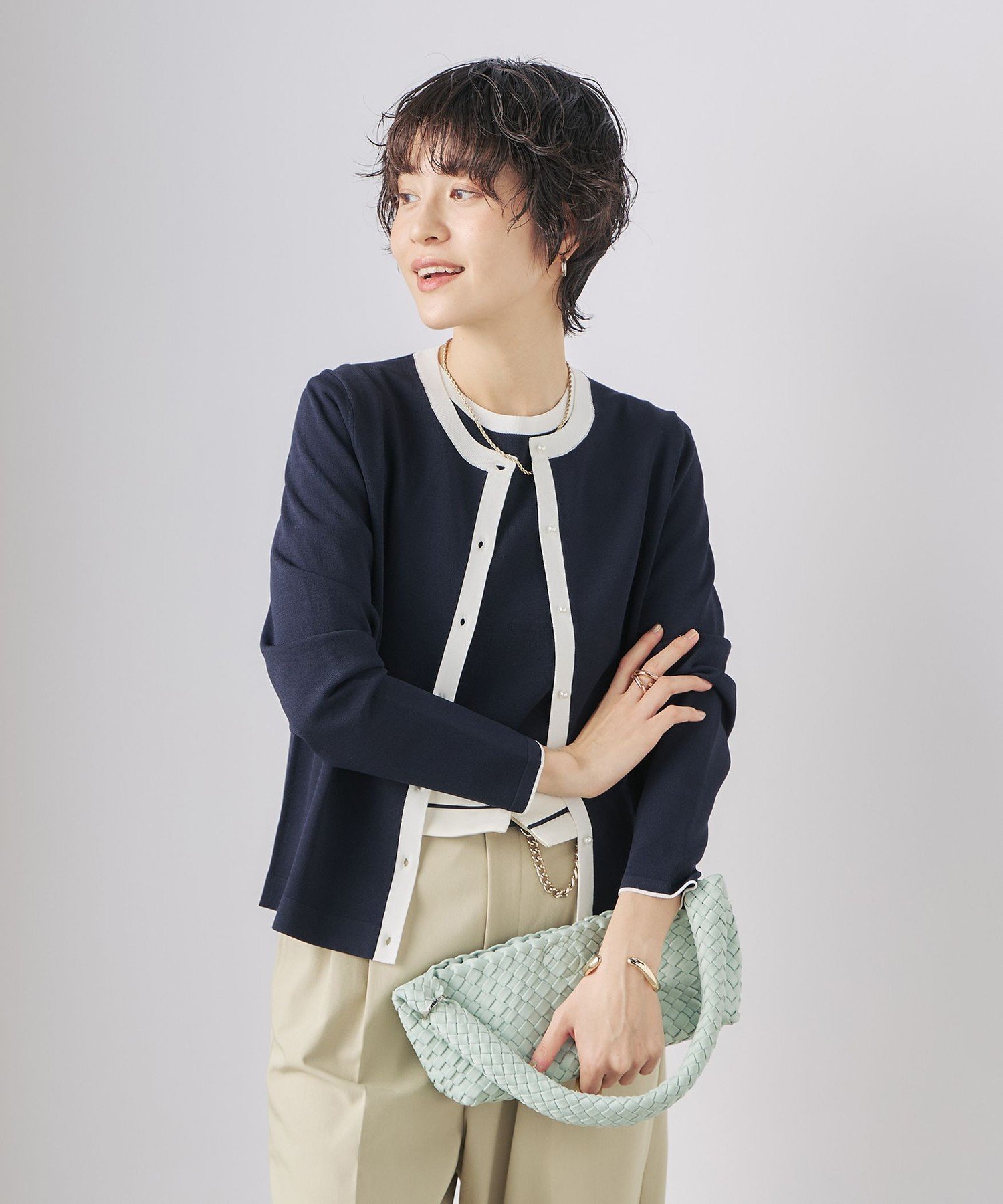 【ノーリーズ/NOLLEY'S】の《アンサンブル対応》《手洗い可能》マルチファンクションクルーネックカーディガン インテリア・キッズ・メンズ・レディースファッション・服の通販 founy(ファニー) 　ファッション　Fashion　レディースファッション　WOMEN　トップス・カットソー　Tops/Tshirt　カーディガン　Cardigans　アンサンブル　Knit Ensemble　2025年　2025　2025春夏・S/S　Ss,Spring/Summer,2025　おすすめ　Recommend　アンサンブル　Ensemble　パール　Pearl　エレガント 上品　Elegant　ダークネイビー|ID: prp329100004534776 ipo3291000000032047791