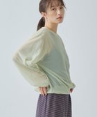 【その他のブランド/Other】の「WHYTO. / ホワイト」 SHEER VOLUME SLEEVES BLOUSE LIME|ID: prp329100004534799 ipo3291000000033554975