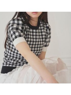 【ファーファー/FURFUR】の【WEB・一部店舗限定カラー】ギンガムチェックニットトップス 人気、トレンドファッション・服の通販 founy(ファニー) ファッション Fashion レディースファッション WOMEN トップス・カットソー Tops/Tshirt ニット Knit Tops トレンド Trend バランス Balance 今季 This Season |ID:prp329100004534807