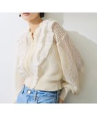 【アダム エ ロペ/ADAM ET ROPE'】の【WEB限定】ラッフルメッシュ編みカーディガン オフホワイト(15)|ID: prp329100004534809 ipo3291000000032047933