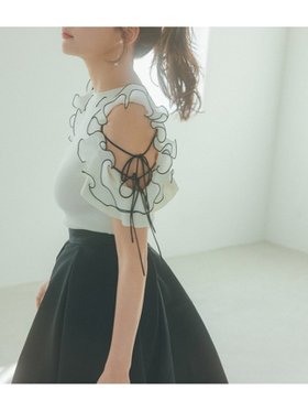 【スナイデル/SNIDEL】のプリーツフリルニットプルオーバー 人気、トレンドファッション・服の通販 founy(ファニー) ファッション Fashion レディースファッション Ladies' Fashion Online トップス・カットソー Tops/Tshirt ニット Knit Tops プルオーバー Pullover ウェーブ Wave 春 Spring ストレート Straight ドッキング Docking 定番 Standard 人気 Popularity フィット Fit フリル Frills プリーツ Pleats S/S・春夏 Ss・Spring/Summer おすすめ Recommend 夏 Summer エレガント 上品 Elegant |ID:prp329100004534812