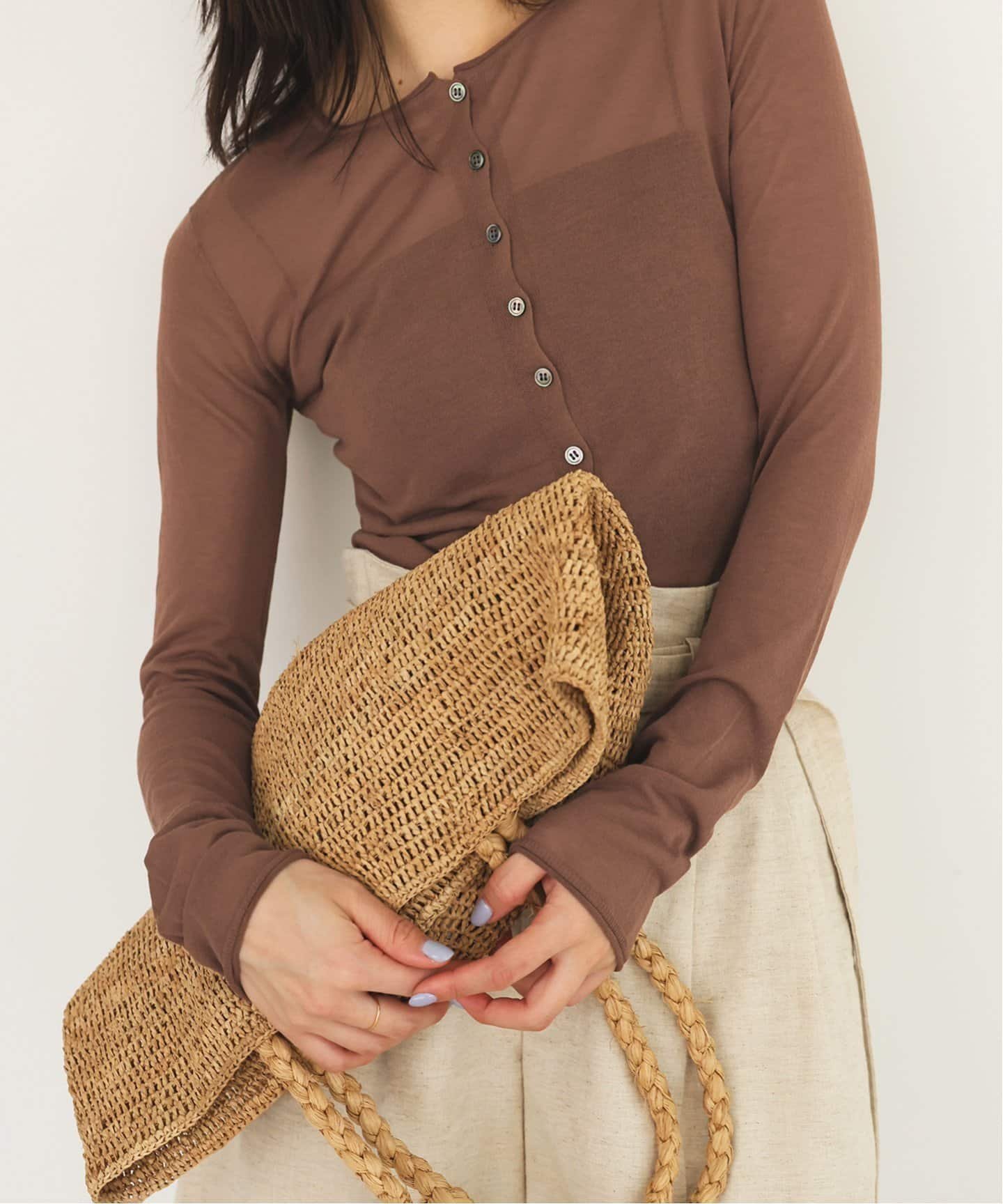 【スローブ イエナ/SLOBE IENA】のコットンシルク2wayカーディガン 人気、トレンドファッション・服の通販 founy(ファニー) 　ファッション　Fashion　レディースファッション　WOMEN　トップス・カットソー　Tops/Tshirt　カーディガン　Cardigans　2025年　2025　2025春夏・S/S　Ss,Spring/Summer,2025　おすすめ　Recommend　カーディガン　Cardigan　シアー　Sheer　シルク　Silk　スラックス　Slacks　デニム　Denim　定番　Standard　 other-1|ID: prp329100004534815 ipo3291000000032047956