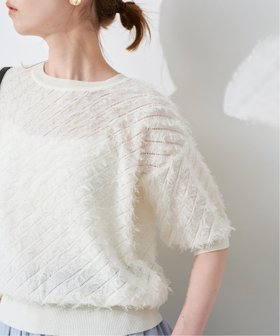 【スローブ イエナ/SLOBE IENA】のフリンジニットプルオーバー 人気、トレンドファッション・服の通販 founy(ファニー) ファッション Fashion レディースファッション Ladies' Fashion Online トップス・カットソー Tops/Tshirt ニット Knit Tops プルオーバー Pullover 2025年 2025 2025春夏・S/S Ss,Spring/Summer,2025 おすすめ Recommend セットアップ Set Up フリンジ Fringe エレガント 上品 Elegant 半袖 Short Sleeve |ID:prp329100004534821