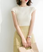 【セゾンドパピヨン/SAISON DE PAPILLON】のフレンチスリーブリブ切替サマーニットトップス 人気、トレンドファッション・服の通販 founy(ファニー) ファッション Fashion レディースファッション WOMEN トップス・カットソー Tops/Tshirt ニット Knit Tops インナー Inner ウェーブ Wave コンパクト Compact 切替 Switching シンプル Simple ジャケット Jacket スリーブ Sleeve フィット Fit フレンチ French リブニット Rib Knit おすすめ Recommend エレガント 上品 Elegant thumbnail アイボリー|ID: prp329100004534824 ipo3291000000032048000