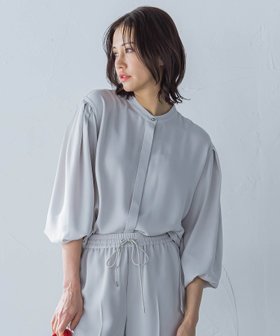 【ロートレ アモン/LAUTRE AMONT】の【WEB限定】【11号あり】サテンフィールリラックスブラウス≪セットアップ対応≫≪接触冷感/洗える≫ 人気、トレンドファッション・服の通販 founy(ファニー) ファッション Fashion レディースファッション WOMEN トップス・カットソー Tops/Tshirt シャツ/ブラウス Shirts/Blouses サテン Satin ストレッチ Stretch セットアップ Set Up ボトム Bottom リラックス Relax エレガント 上品 Elegant 洗える Washable |ID:prp329100004534828
