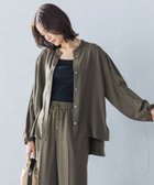 【ロートレ アモン/LAUTRE AMONT】の【WEB限定】【11号あり】サテンフィールリラックスブラウス≪セットアップ対応≫≪接触冷感/洗える≫ 人気、トレンドファッション・服の通販 founy(ファニー) ファッション Fashion レディースファッション WOMEN トップス・カットソー Tops/Tshirt シャツ/ブラウス Shirts/Blouses サテン Satin ストレッチ Stretch セットアップ Set Up ボトム Bottom リラックス Relax エレガント 上品 Elegant 洗える Washable thumbnail カーキ|ID: prp329100004534828 ipo3291000000032048025