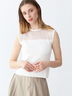 【ラシュッド/LASUD】のデコルテシアーフレンチスリーブニット 人気、トレンドファッション・服の通販 founy(ファニー) ファッション Fashion レディースファッション WOMEN トップス・カットソー Tops/Tshirt ニット Knit Tops コンパクト Compact ストライプ Stripe トレンド Trend バランス Balance ビスチェ Bustier フィット Fit エレガント 上品 Elegant |ID:prp329100004534833