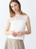 【ラシュッド/LASUD】のデコルテシアーフレンチスリーブニット 人気、トレンドファッション・服の通販 founy(ファニー) ファッション Fashion レディースファッション WOMEN トップス・カットソー Tops/Tshirt ニット Knit Tops コンパクト Compact ストライプ Stripe トレンド Trend バランス Balance ビスチェ Bustier フィット Fit エレガント 上品 Elegant thumbnail オフホワイト|ID: prp329100004534833 ipo3291000000032048044