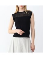 【ラシュッド/LASUD】のデコルテシアーフレンチスリーブニット 人気、トレンドファッション・服の通販 founy(ファニー) ファッション Fashion レディースファッション WOMEN トップス・カットソー Tops/Tshirt ニット Knit Tops コンパクト Compact ストライプ Stripe トレンド Trend バランス Balance ビスチェ Bustier フィット Fit エレガント 上品 Elegant thumbnail ブラック|ID: prp329100004534833 ipo3291000000032048046