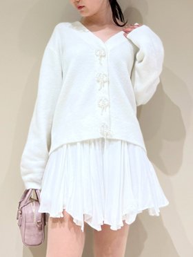 【スナイデル/SNIDEL】 パールボタンカーディガン人気、トレンドファッション・服の通販 founy(ファニー) ファッション Fashion レディースファッション Fashion for Women トップス・カットソー Cut & Sew Tops カーディガン・羽織り Layered Style Cardigans アクセサリー Fashion Accessories イエロー Yellow 春 Spring パール Pearl, Pearl Accent フロント Front, Front Design リボン Ribbon, Bow |ID:prp329100004534837