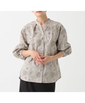【アフタヌーンティー リビング/Afternoon Tea LIVING】のタックデザインスキッパーブラウス/リバティプリント 人気、トレンドファッション・服の通販 founy(ファニー) ファッション Fashion レディースファッション WOMEN トップス・カットソー Tops/Tshirt シャツ/ブラウス Shirts/Blouses 洗える Washable ギャザー Gather スキッパー Skipper バランス Balance ブロード Broad 別注 Special Order |ID:prp329100004534838