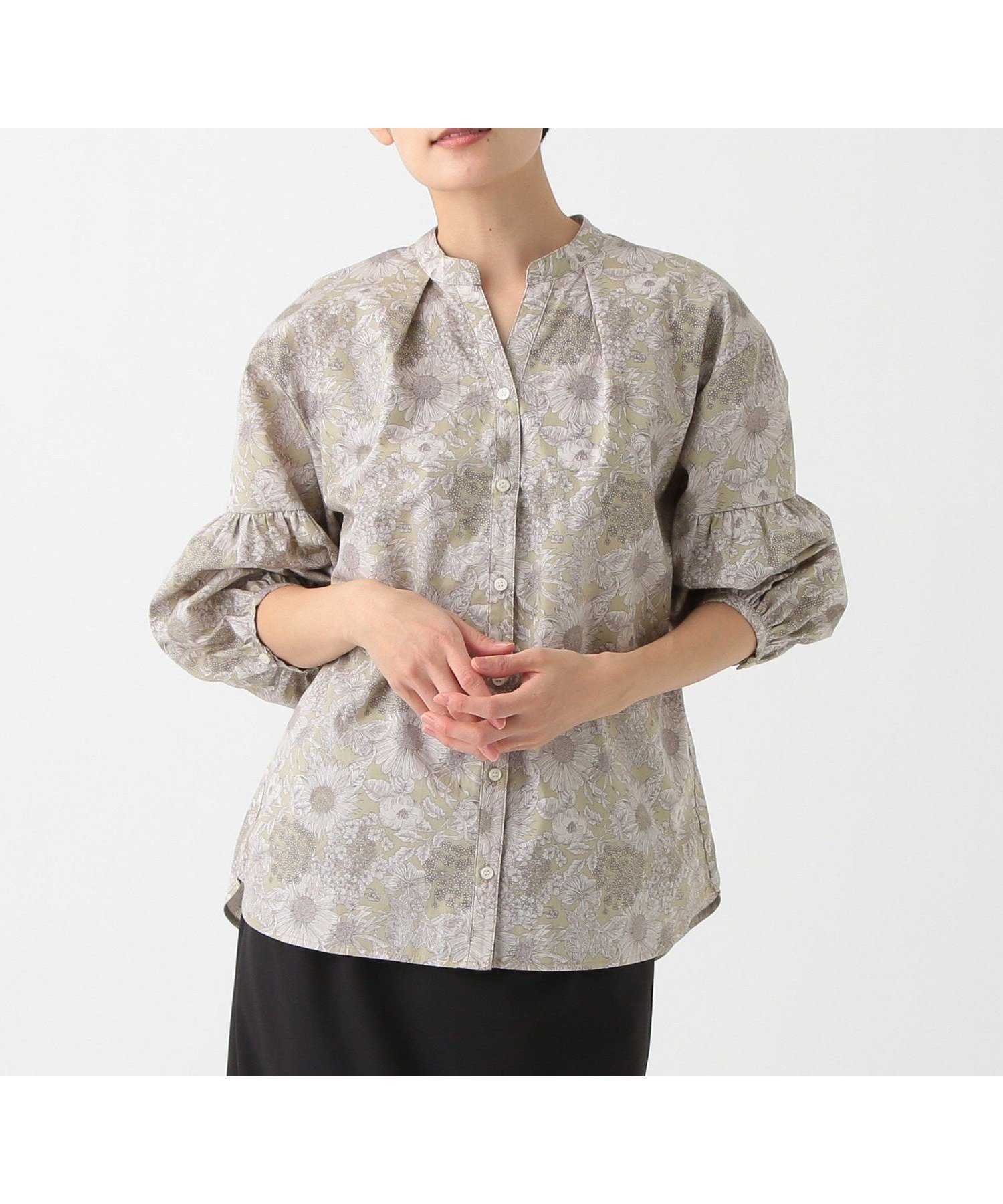 【アフタヌーンティー リビング/Afternoon Tea LIVING】のタックデザインスキッパーブラウス/リバティプリント 人気、トレンドファッション・服の通販 founy(ファニー) 　ファッション　Fashion　レディースファッション　WOMEN　トップス・カットソー　Tops/Tshirt　シャツ/ブラウス　Shirts/Blouses　洗える　Washable　ギャザー　Gather　スキッパー　Skipper　バランス　Balance　ブロード　Broad　別注　Special Order　 other-1|ID: prp329100004534838 ipo3291000000032048067