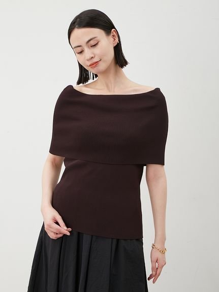 【ミラオーウェン/Mila Owen】の【WEB限定カラー】【UV加工】接触冷感オフショルリブニット インテリア・キッズ・メンズ・レディースファッション・服の通販 founy(ファニー) 　雑誌掲載アイテム　Magazine Picks & Fashion Features　ファッション雑誌　Fashion Magazines　ヴェリィ　VERY　ファッション　Fashion　レディースファッション　Fashion for Women　トップス・カットソー　Cut & Sew Tops　ニット　Knit Tops & Sweaters　7月号　July Issue　エレガント 上品　Elegant　シンプル　Simple, Minimal　フィット　Fit, Slim Fit　ボトム　Bottoms, Lower Wear　リブニット　Rib Knit, Ribbed Knit　夏　Summer　定番　Standard, Basic Item　雑誌　Magazine, Fashion Magazine　BRW[058]|ID: prp329100004534860 ipo3291000000033200219