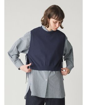 【マーコート/MARcourt】のMidiUmi サイドリボンショートベスト 人気、トレンドファッション・服の通販 founy(ファニー) ファッション Fashion レディースファッション WOMEN アウター Coat Outerwear トップス・カットソー Tops/Tshirt ベスト/ジレ Gilets/Vests ショート Short ノースリーブ No Sleeve ポケット Pocket リボン Ribbon 春 Spring |ID:prp329100004534862