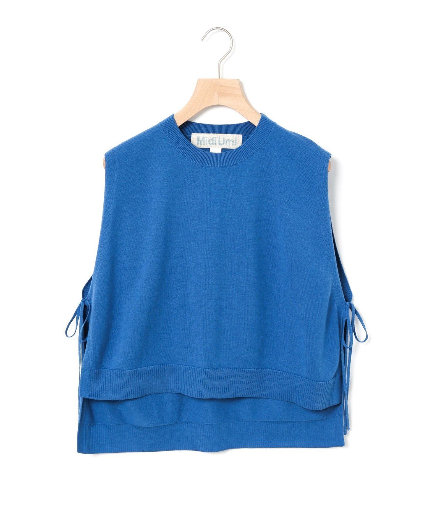 【マーコート/MARcourt】のMidiUmi サイドリボンショートベスト インテリア・キッズ・メンズ・レディースファッション・服の通販 founy(ファニー) 　ファッション　Fashion　レディースファッション　WOMEN　アウター　Coat Outerwear　トップス・カットソー　Tops/Tshirt　ベスト/ジレ　Gilets/Vests　ショート　Short　ノースリーブ　No Sleeve　ポケット　Pocket　リボン　Ribbon　春　Spring　ブルー|ID: prp329100004534862 ipo3291000000032048167