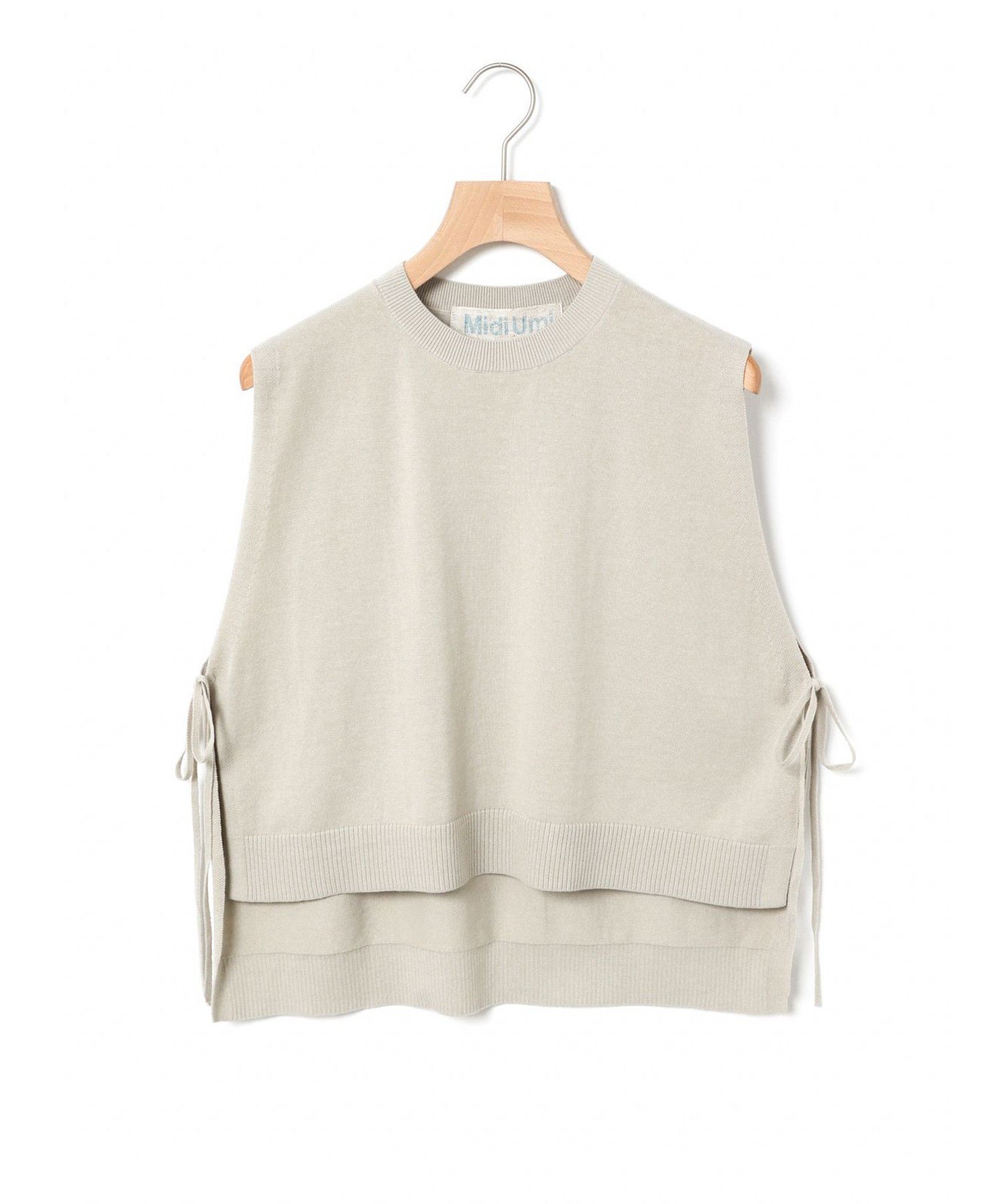 【マーコート/MARcourt】のMidiUmi サイドリボンショートベスト インテリア・キッズ・メンズ・レディースファッション・服の通販 founy(ファニー) 　ファッション　Fashion　レディースファッション　WOMEN　アウター　Coat Outerwear　トップス・カットソー　Tops/Tshirt　ベスト/ジレ　Gilets/Vests　ショート　Short　ノースリーブ　No Sleeve　ポケット　Pocket　リボン　Ribbon　春　Spring　ライトグレー|ID: prp329100004534862 ipo3291000000032048169
