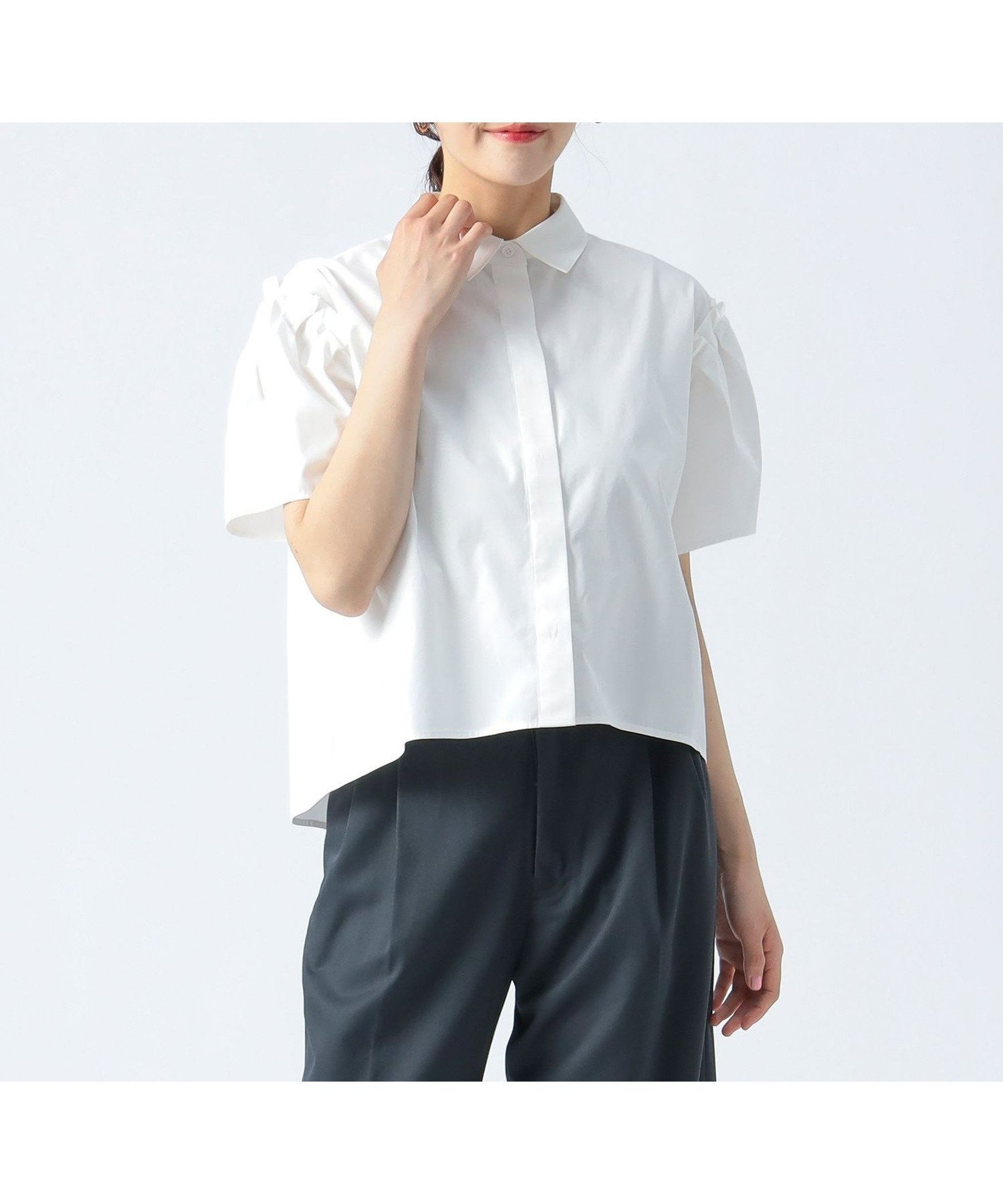 【ビームス ハート/BEAMS HEART】の肩タック ビッグ シャツ インテリア・キッズ・メンズ・レディースファッション・服の通販 founy(ファニー) 　ファッション　Fashion　レディースファッション　Fashion for Women　トップス・カットソー　Cut & Sew Tops　シャツ・ブラウス・オフィスカジュアル　Elegant Blouses & Button-Ups　シンプル　Simple, Minimal　スラックス　Slacks, Dress Pants　タンク　Tank Top, Sleeveless Top　デニム　Denim, Jeans Material　バランス　Balance, Style Balance　ビッグ　Big, Oversized　フェミニン　Feminine, Girly　ブロード　Broadcloth, Fine Cotton　リラックス　Relax, Relaxed Fit　ロング　Long, Long-Length　エレガント 上品　Elegant　OFF WHITE|ID: prp329100004534868 ipo3291000000032786291