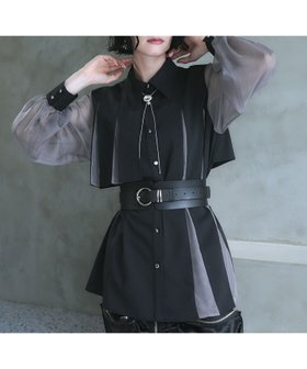 【ハレ/HARE】のシアーキリカエプリーツシャツ 人気、トレンドファッション・服の通販 founy(ファニー) ファッション Fashion レディースファッション WOMEN トップス・カットソー Tops/Tshirt シャツ/ブラウス Shirts/Blouses シアー Sheer ダウン Down デニム Denim プリーツ Pleats エレガント 上品 Elegant ビジネス 仕事 通勤 Business |ID:prp329100004534875