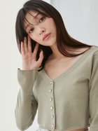 【スナイデル/SNIDEL】のメタルボタンクロップドカーディガン 人気、トレンドファッション・服の通販 founy(ファニー) ファッション Fashion レディースファッション Fashion for Women トップス・カットソー Cut & Sew Tops カーディガン・羽織り Layered Style Cardigans おすすめ Recommended / Our Picks ウェーブ Wavy Pattern エレガント 上品 Elegant コンパクト Compact, Small Size スリット Slit, Slit Detail デコルテ Décolleté, Neckline メタル Metal, Metal Parts thumbnail OLV[027]|ID: prp329100004534899 ipo3291000000033506676