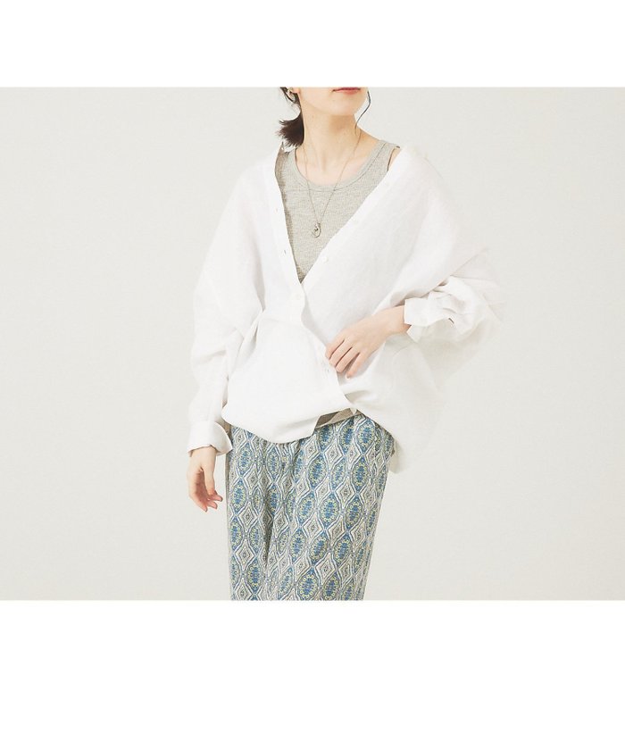 【アバハウスマヴィ/abahouse mavie】のリネン2wayカシュクールオーバーシャツ インテリア・キッズ・メンズ・レディースファッション・服の通販 founy(ファニー) https://founy.com/ ファッション Fashion レディースファッション WOMEN トップス・カットソー Tops/Tshirt シャツ/ブラウス Shirts/Blouses おすすめ Recommend カシュクール Cachecoeur フロント Front リネン Linen 定番 Standard |ID: prp329100004534904 ipo3291000000032048355