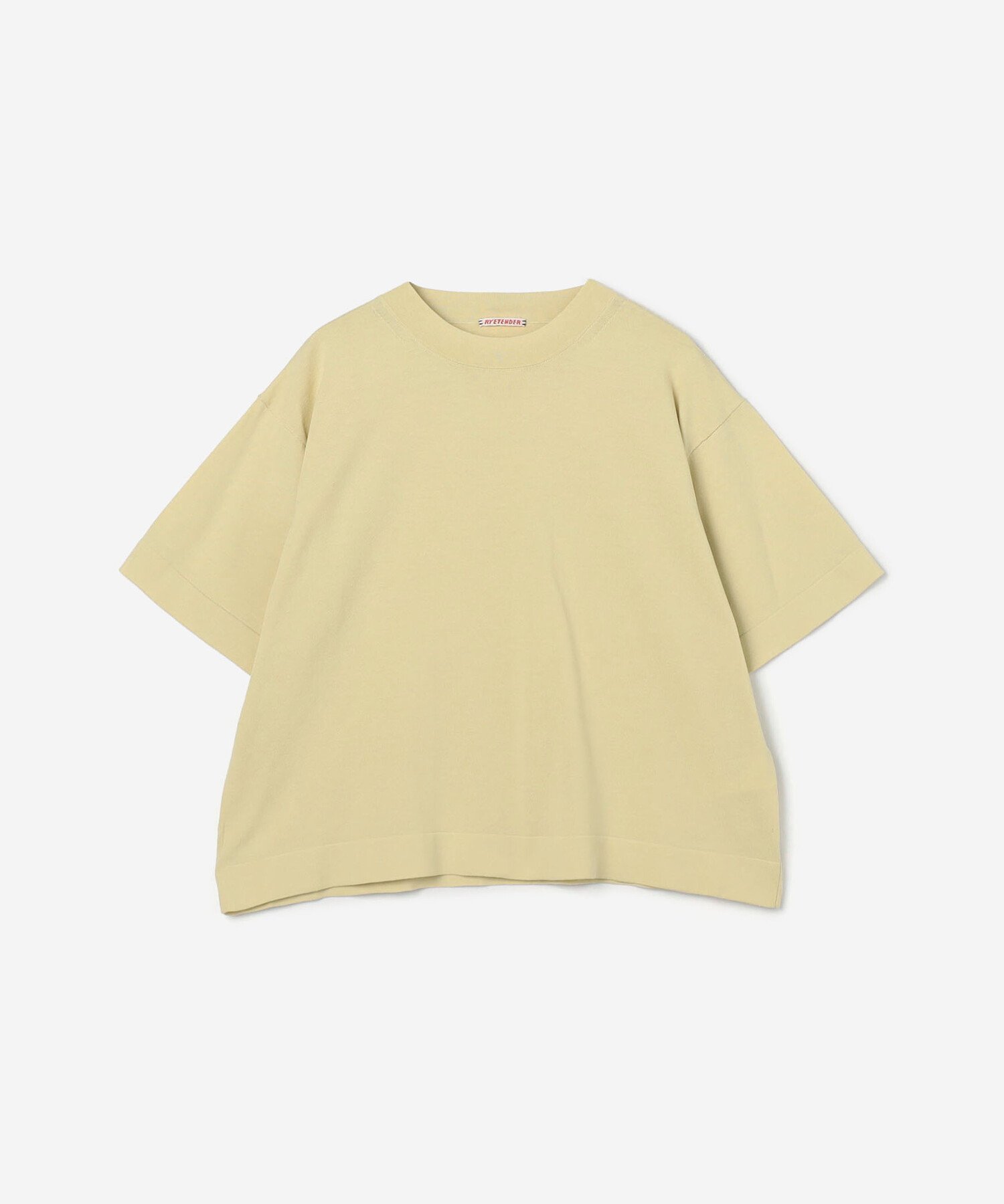 【ビショップ/Bshop】の別注 半袖クルーネックニット WOMEN インテリア・キッズ・メンズ・レディースファッション・服の通販 founy(ファニー) 　ファッション　Fashion　レディースファッション　WOMEN　トップス・カットソー　Tops/Tshirt　ニット　Knit Tops　ショルダー　Shoulder　シンプル　Simple　ドロップ　Drop　別注　Special Order　半袖　Short Sleeve　YELLOW|ID: prp329100004534935 ipo3291000000032048497
