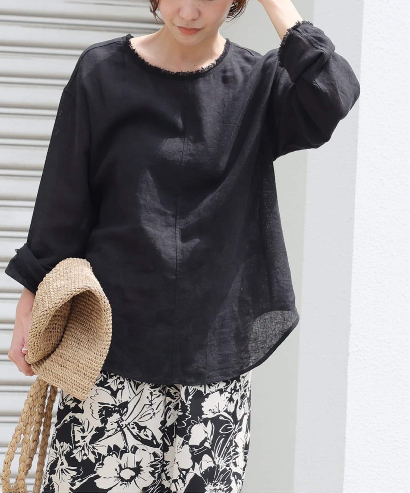 【ジャーナルスタンダード レリューム/JOURNAL STANDARD relume】のラミーコットンメッシュ2WAYプルオーバー インテリア・キッズ・メンズ・レディースファッション・服の通販 founy(ファニー) 　ファッション　Fashion　レディースファッション　WOMEN　トップス・カットソー　Tops/Tshirt　プルオーバー　Pullover　2025年　2025　2025春夏・S/S　Ss,Spring/Summer,2025　おすすめ　Recommend　インナー　Inner　サマー　Summer　シンプル　Simple　フリンジ　Fringe　メッシュ　Mesh　ブラック|ID: prp329100004534941 ipo3291000000032048521