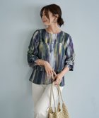 【スタイルデリ/STYLE DELI】の重ね着キャミセット水彩ストライプ柄ブラウス パープルミックス|ID: prp329100004534942 ipo3291000000032048524