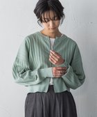 【メイソングレイ/MAYSON GREY】のプリーツジップカーディガン グリーン|ID: prp329100004534952 ipo3291000000032048582