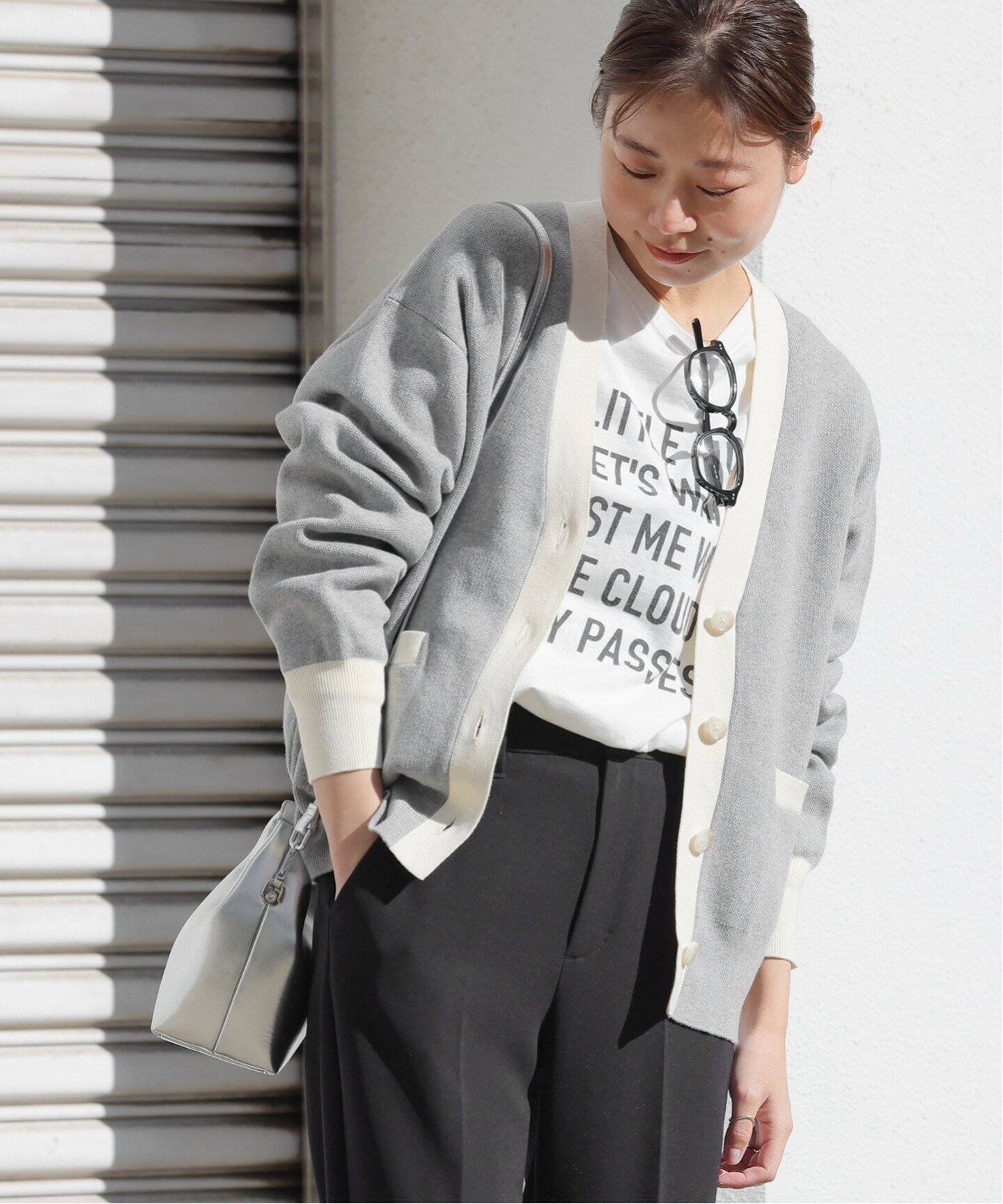 【ジャーナルスタンダード レリューム/JOURNAL STANDARD relume】の《WEB限定追加》ダブルニットコントラストカーディガン インテリア・キッズ・メンズ・レディースファッション・服の通販 founy(ファニー) 　ファッション　Fashion　レディースファッション　WOMEN　トップス・カットソー　Tops/Tshirt　ニット　Knit Tops　カーディガン　Cardigans　2025年　2025　2025春夏・S/S　Ss,Spring/Summer,2025　グレー|ID: prp329100004534958 ipo3291000000032048604
