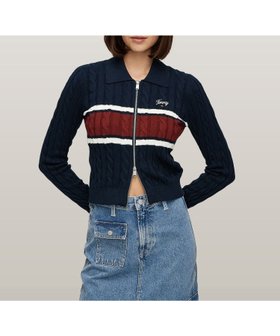 【トミーヒルフィガー/TOMMY HILFIGER】の2WAYケーブルジップアップカーディガン 人気、トレンドファッション・服の通販 founy(ファニー) ファッション Fashion レディースファッション WOMEN トップス・カットソー Tops/Tshirt カーディガン Cardigans アメリカン American カシミヤ Cashmere クラシック Classic ゴルフ Golf ストライプ Stripe スポーティ Sporty デニム Denim フロント Front モダン Modern 人気 Popularity |ID:prp329100004534960