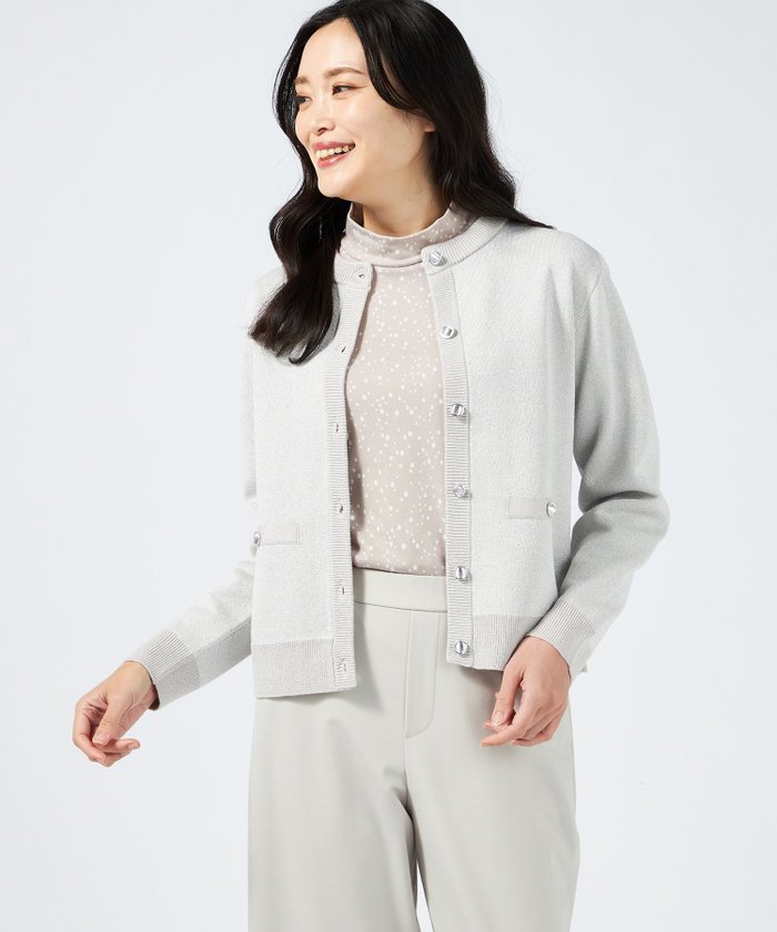【その他のブランド/Other】のラメニットカーディガン インテリア・キッズ・メンズ・レディースファッション・服の通販 founy(ファニー) https://founy.com/ ファッション Fashion レディースファッション WOMEN トップス・カットソー Tops/Tshirt ニット Knit Tops カーディガン Cardigans カーディガン Cardigan エレガント 上品 Elegant |ID: prp329100004534964 ipo3291000000032048622