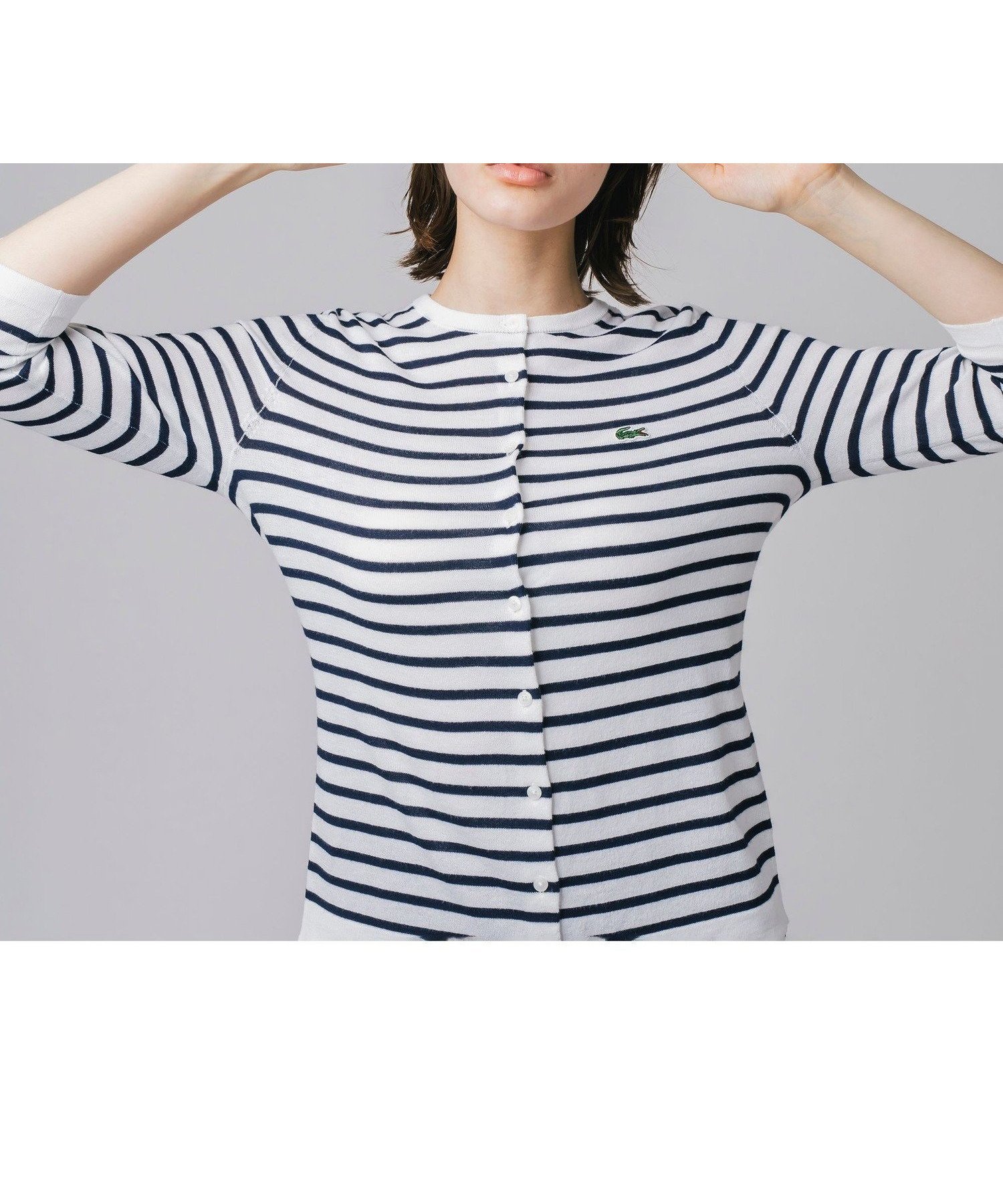 【ラコステ/LACOSTE】のUVカット 吸水速乾 ウォッシャブル COOLMAX クールマックス 7部袖 ニットカーディガン インテリア・キッズ・メンズ・レディースファッション・服の通販 founy(ファニー) 　ファッション　Fashion　レディースファッション　WOMEN　トップス・カットソー　Tops/Tshirt　ニット　Knit Tops　カーディガン　Cardigans　ウォッシャブル　Washable　カーディガン　Cardigan　バランス　Balance　吸水　Water Absorption　夏　Summer　春　Spring　S/S・春夏　Ss・Spring/Summer　ホワイト|ID: prp329100004534965 ipo3291000000032048632