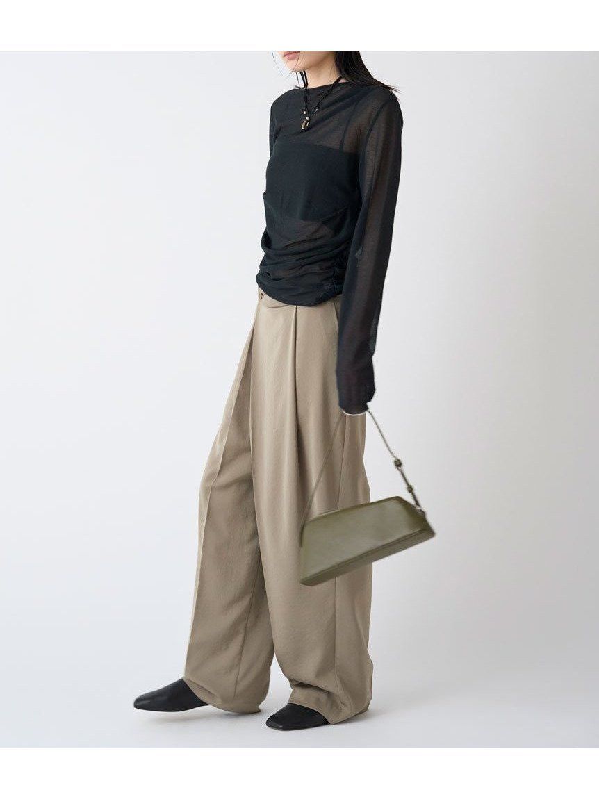 【ミースロエ/MIESROHE】のサテンラップパンツ インテリア・キッズ・メンズ・レディースファッション・服の通販 founy(ファニー) 　ファッション　Fashion　レディースファッション　WOMEN　パンツ　Pants　シンプル　Simple　フロント　Front　ポケット　Pocket　ラップ　Wrap　エレガント 上品　Elegant　KKI[026]|ID: prp329100004534968 ipo3291000000032048648