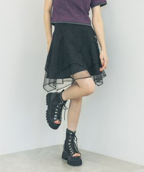【ハレ/HARE】のレースレイヤースカパン 人気、トレンドファッション・服の通販 founy(ファニー) ファッション Fashion レディースファッション WOMEN おすすめ Recommend イレヘム Ilehem ショート Short ジャケット Jacket チュール Tulle トレンド Trend バランス Balance レース Race |ID:prp329100004534991