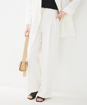 【アンタイトル/UNTITLED】の【セットアップ可能/オンオフ】ラミー混 タックワイドパンツ 人気、トレンドファッション・服の通販 founy(ファニー) ファッション Fashion レディースファッション WOMEN セットアップ Setup パンツ Pants おすすめ Recommend ストレッチ Stretch セットアップ Set Up ポケット Pocket ワイド Wide 夏 Summer |ID:prp329100004535001