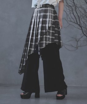 【ハレ/HARE】のプリーツレイヤーフレアパンツ 人気、トレンドファッション・服の通販 founy(ファニー) ファッション Fashion レディースファッション WOMEN パンツ Pants おすすめ Recommend コンパクト Compact チェック Check トレンド Trend プリーツ Pleats 無地 Plain Color |ID:prp329100004535005
