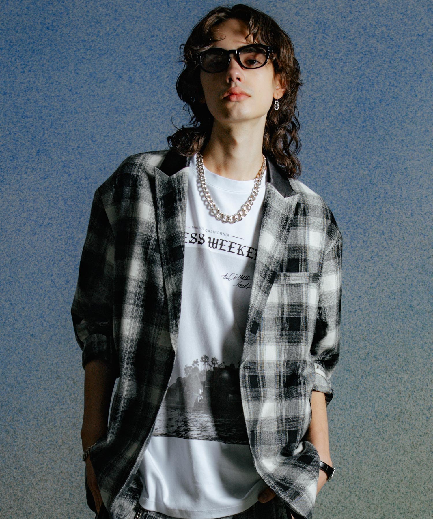 【ガーデン/GARDEN / MEN】のJAX 2B BLAZER CHECK JACKET インテリア・キッズ・メンズ・レディースファッション・服の通販 founy(ファニー) 　ファッション　Fashion　メンズファッション　MEN　サテン　Satin　スーツ　Suit　ポケット　Pocket　BLACK|ID: prp329100004535457 ipo3291000000032051491
