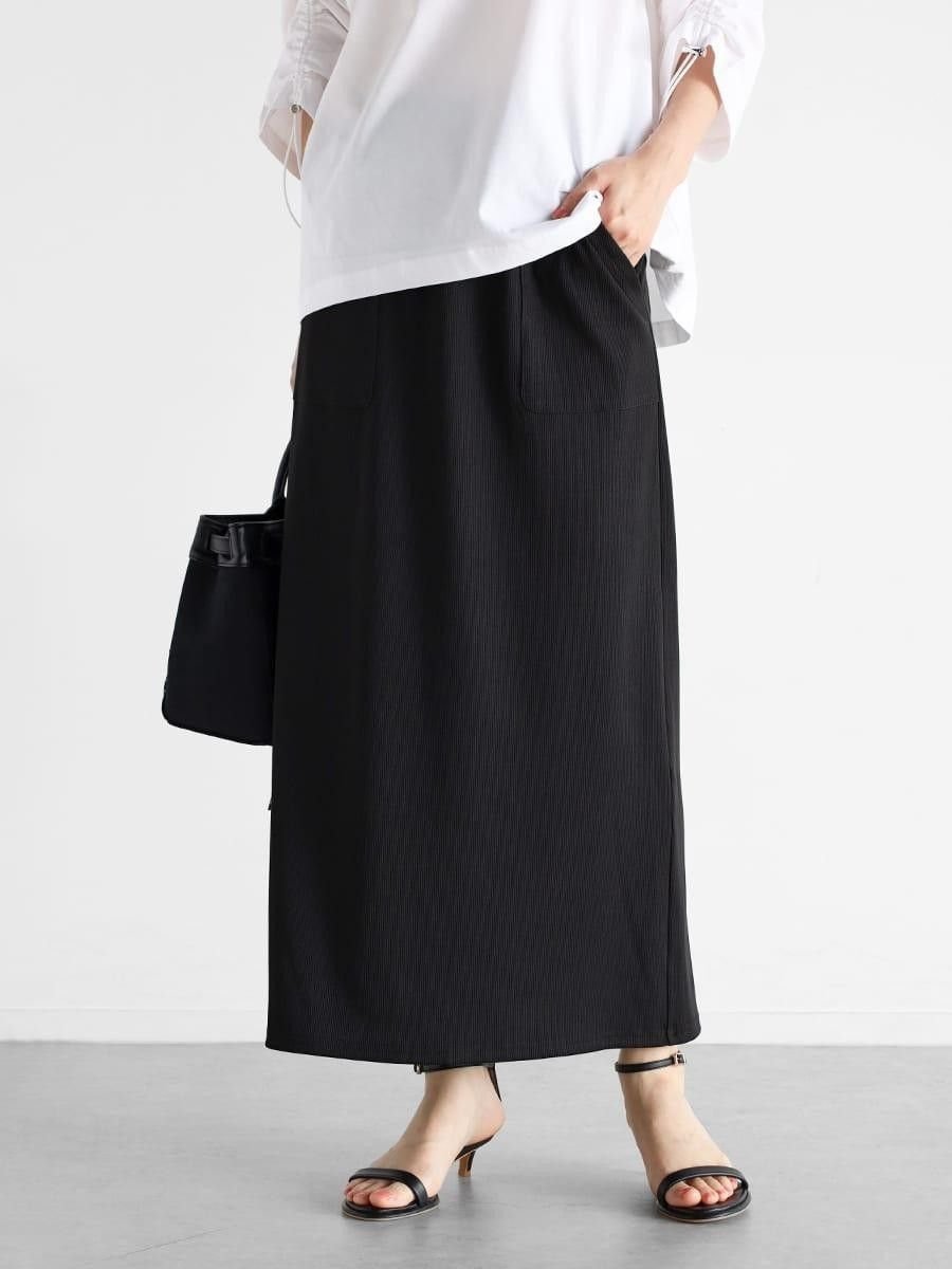【ヴァン/Vin】のリブナロースカート インテリア・キッズ・メンズ・レディースファッション・服の通販 founy(ファニー) 　ファッション　Fashion　レディースファッション　Fashion for Women　スカート　Skirts　おすすめ　Recommended / Our Picks　ストレート　Straight, Straight Cut　バランス　Balance, Style Balance　ベーシック　Basic, Essential　モノトーン　Monotone, Black and White　リブニット　Rib Knit, Ribbed Knit　ブラック|ID: prp329100004535467 ipo3291000000032656141