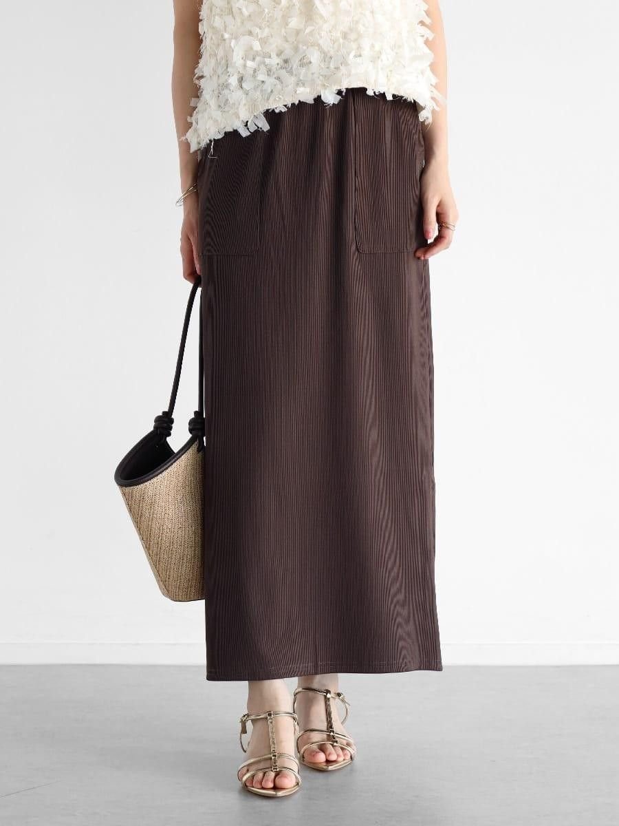 【ヴァン/Vin】のリブナロースカート インテリア・キッズ・メンズ・レディースファッション・服の通販 founy(ファニー) 　ファッション　Fashion　レディースファッション　Fashion for Women　スカート　Skirts　おすすめ　Recommended / Our Picks　ストレート　Straight, Straight Cut　バランス　Balance, Style Balance　ベーシック　Basic, Essential　モノトーン　Monotone, Black and White　リブニット　Rib Knit, Ribbed Knit　ブラウン|ID: prp329100004535467 ipo3291000000032656142