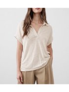 【バナナリパブリック ファクトリーストア/BANANA REPUBLIC FACTORY STORE】のBANANA REPUBLIC FACTORY STORE リネンブレンド ジョニーカラーTシャツ 人気、トレンドファッション・服の通販 founy(ファニー) ファッション Fashion レディースファッション Ladies' Fashion Online トップス・カットソー Tops/Tshirt シャツ/ブラウス Shirts/Blouses ロング / Tシャツ T-Shirts シンプル Simple リネン Linen エレガント 上品 Elegant thumbnail NATURAL|ID: prp329100004535503 ipo3291000000032689797