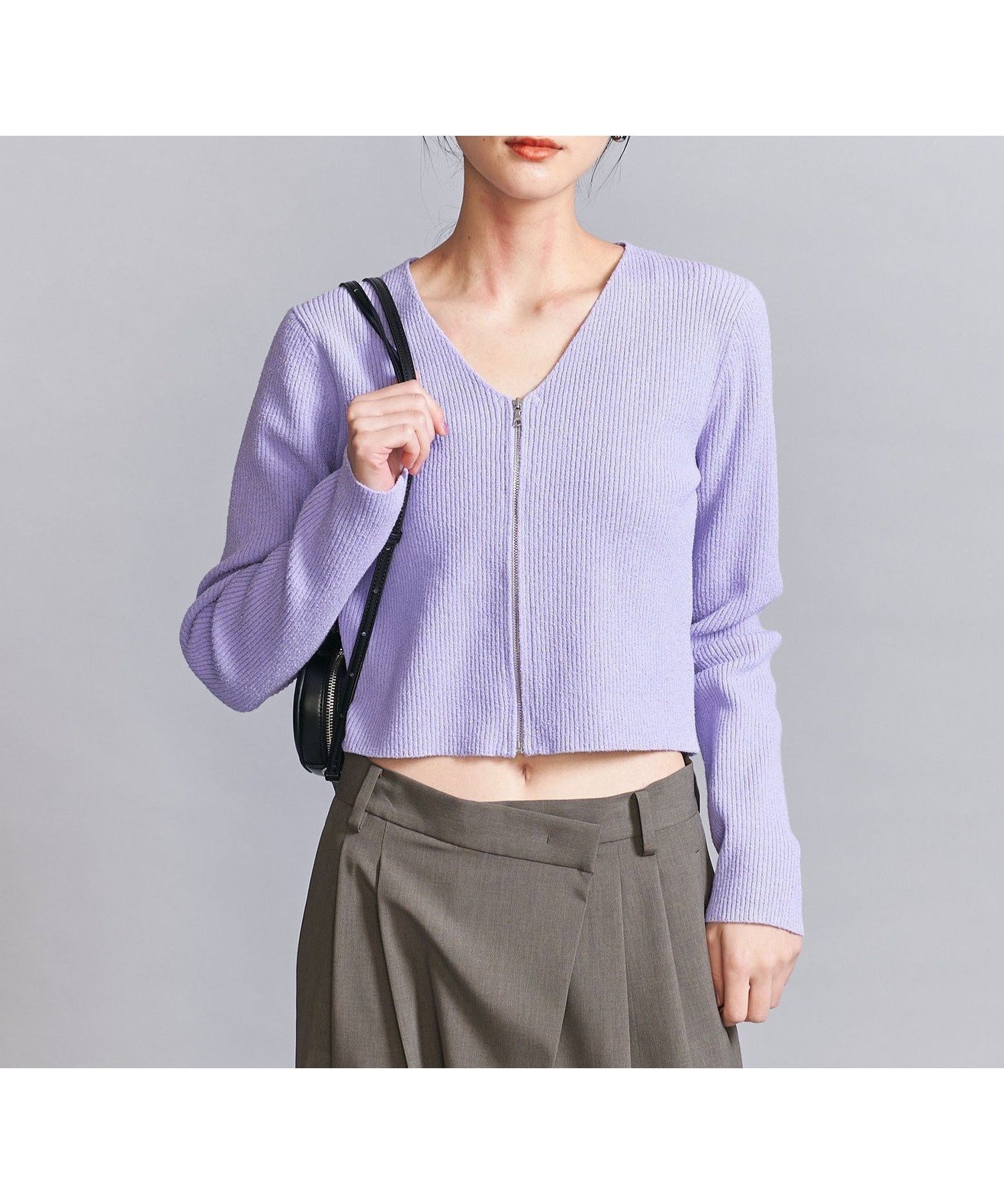 【ビューティ&ユース ユナイテッドアローズ/BEAUTY&YOUTH / UNITED ARROWS】のリブジップ Vネック カーディガン -ウォッシャブル- 人気、トレンドファッション・服の通販 founy(ファニー) 　ファッション　Fashion　レディースファッション　WOMEN　トップス・カットソー　Tops/Tshirt　カーディガン　Cardigans　Vネック　V-Neck　おすすめ　Recommend　ウォッシャブル　Washable　カーディガン　Cardigan　コンパクト　Compact　デニム　Denim　ボトム　Bottom　ラップ　Wrap　ロング　Long　羽織　Haori　 other-1|ID: prp329100004535522 ipo3291000000032051798