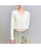 【ビューティ&ユース ユナイテッドアローズ/BEAUTY&YOUTH / UNITED ARROWS】のリブジップ Vネック カーディガン -ウォッシャブル- OFF WHITE|ID: prp329100004535522 ipo3291000000032051800
