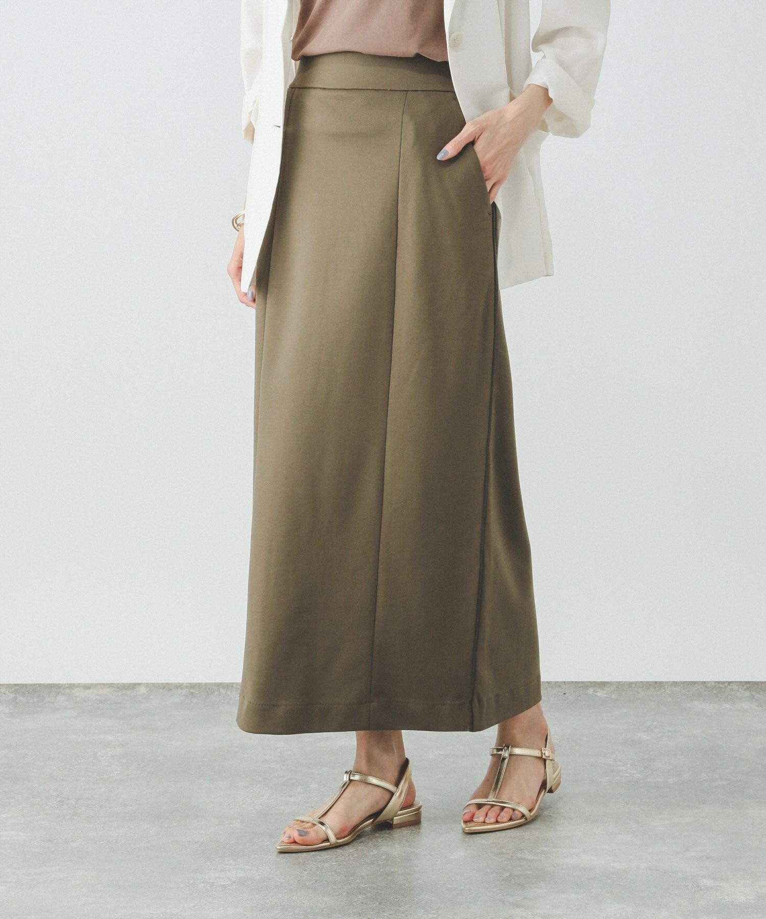 【グローバルワーク/GLOBAL WORK】のウツクシルエットIラインスカート/459966 人気、トレンドファッション・服の通販 founy(ファニー) 　ファッション　Fashion　レディースファッション　Ladies' Fashion Online　スカート　Skirt　シンプル　Simple　ストレッチ　Stretch　スリット　Slit　フラット　Flat　フロント　Front　人気　Popularity　楽ちん　Easy　 other-1|ID: prp329100004535532 ipo3291000000032366032