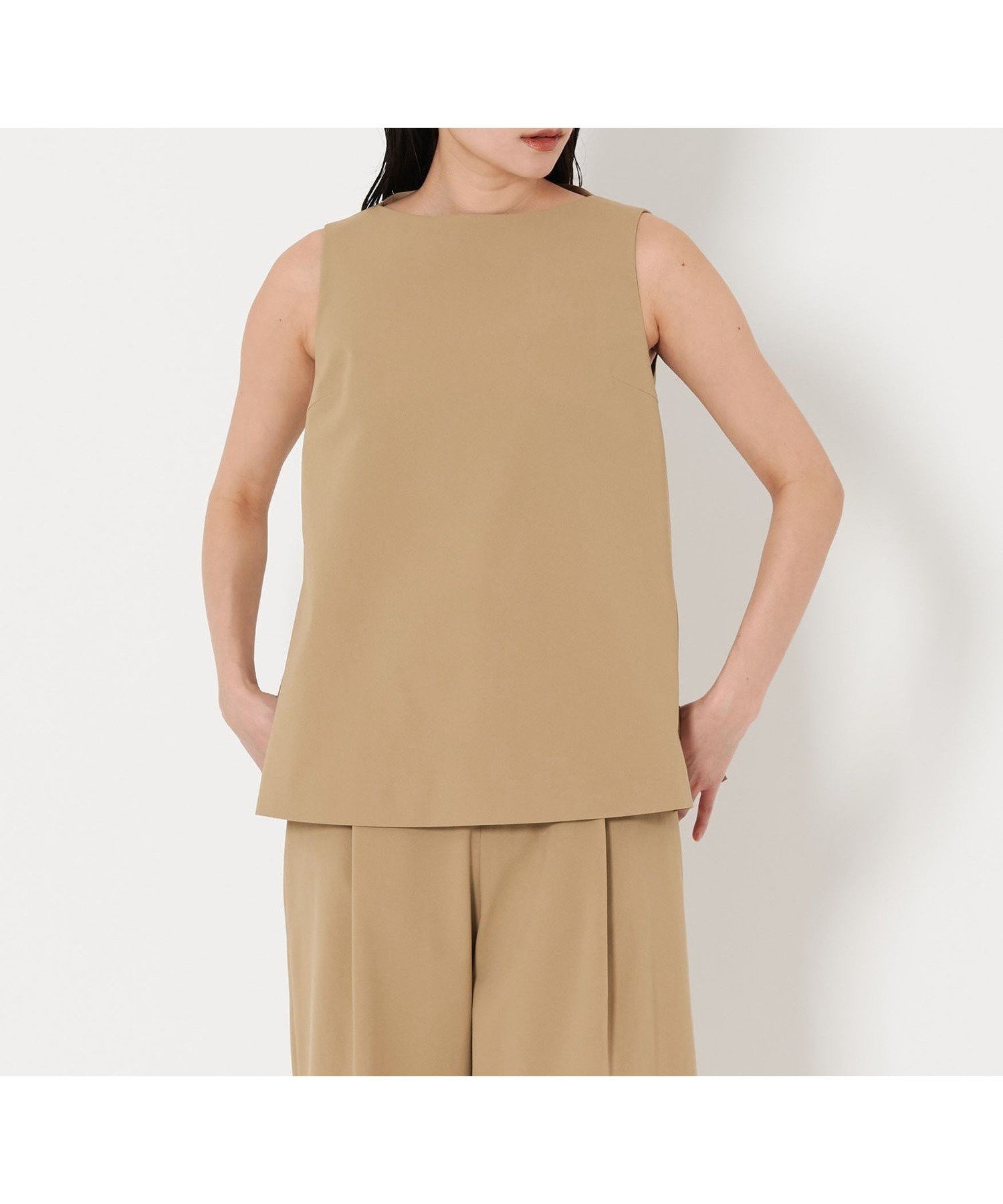 【ユナイテッドアローズ/UNITED ARROWS】のMARW UNITED ARROWS ボートネック ノースリーブ ブラウス インテリア・キッズ・メンズ・レディースファッション・服の通販 founy(ファニー) 　ファッション　Fashion　レディースファッション　Fashion for Women　トップス・カットソー　Cut & Sew Tops　キャミソール&ノースリーブ　Camisoles & Sleeveless Tops　シャツ・ブラウス・オフィスカジュアル　Elegant Blouses & Button-Ups　ショーツ　Shorts, Short Pants　ショート　Short, Short Length　シンプル　Simple, Minimal　スリット　Slit, Slit Detail　セットアップ　Set-Up, Coordinated Outfit　ノースリーブ　Sleeveless, No-Sleeve　人気　Popular, Best Seller　おすすめ　Recommended / Our Picks　ビジネス 仕事 通勤　Business / Work / Commuting　BEIGE|ID: prp329100004535653 ipo3291000000033280710