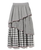 【ビームス ハート/BEAMS HEART】のギンガムチェック カラーメロー スカート 人気、トレンドファッション・服の通販 founy(ファニー) ファッション Fashion レディースファッション WOMEN スカート Skirt アシンメトリー Asymmetry ギンガム Gingham サイドジップ Side Zip シンプル Simple チェック Check ティアード Tiered フェミニン Feminine ロング Long thumbnail BLACK|ID: prp329100004535670 ipo3291000000032052521