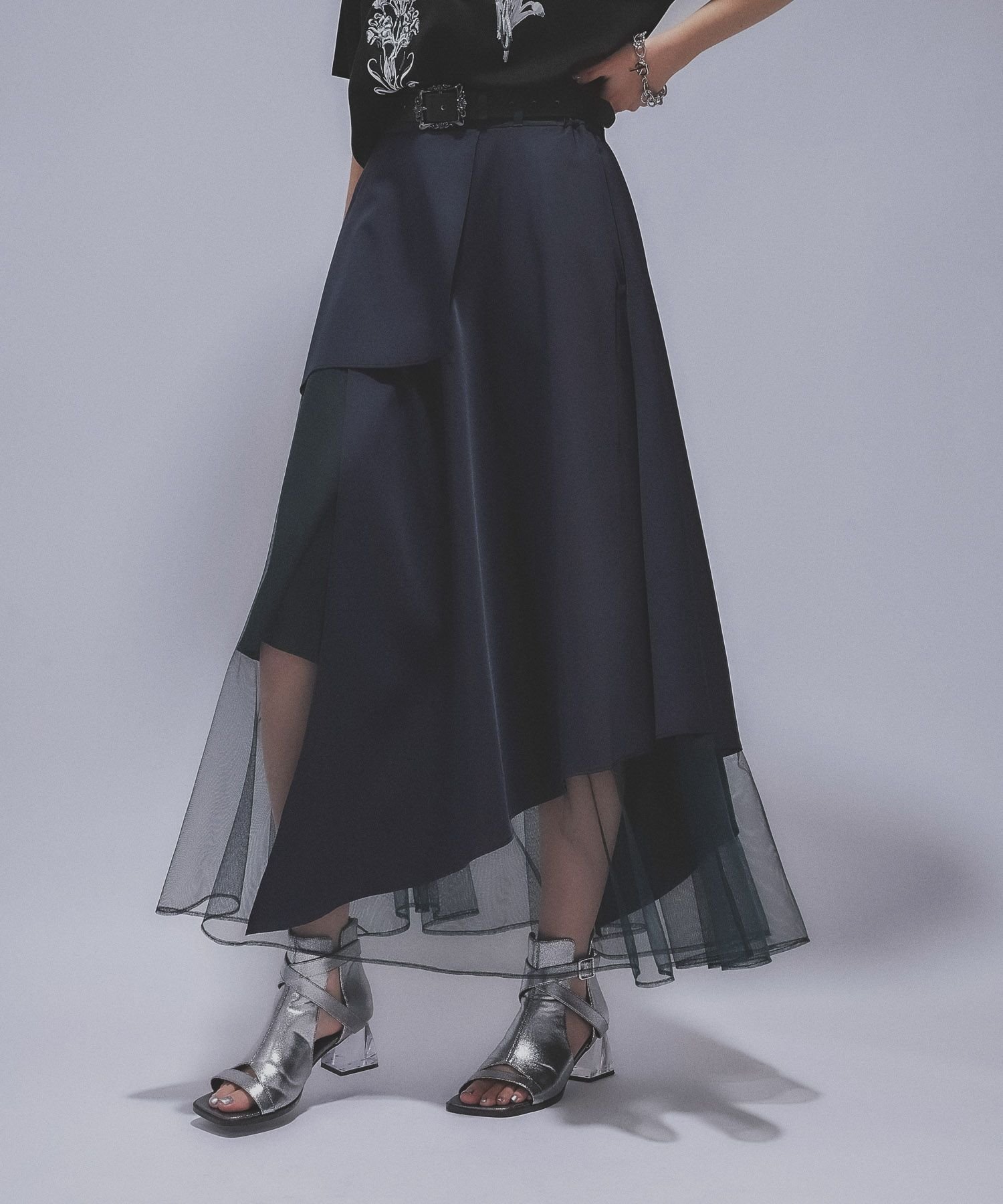 【ハレ/HARE】のハイショクレイヤースカート インテリア・キッズ・メンズ・レディースファッション・服の通販 founy(ファニー) 　ファッション　Fashion　レディースファッション　WOMEN　スカート　Skirt　おすすめ　Recommend　アシンメトリー　Asymmetry　ウェーブ　Wave　カットソー　Cut And Sew　コンパクト　Compact　サンダル　Sandals　シアー　Sheer　ストレート　Straight　スニーカー　Sneakers　スマート　Smart　ドレープ　Drape　ミックス　Mix　リブニット　Rib Knit　エレガント 上品　Elegant　グリーン78|ID: prp329100004535676 ipo3291000000032052549