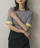 【センスオブプレイス/SENSE OF PLACE by URBAN RESEARCH】の『WEB限定』バイカラーコンパクトセーター(5分袖) 人気、トレンドファッション・服の通販 founy(ファニー) ファッション Fashion レディースファッション WOMEN トップス・カットソー Tops/Tshirt 2025年 2025 2025春夏・S/S Ss,Spring/Summer,2025 おすすめ Recommend キャミ Cami トレンド Trend 夏 Summer S/S・春夏 Ss・Spring/Summer 洗える Washable thumbnail GRAY|ID: prp329100004535698 ipo3291000000032291592