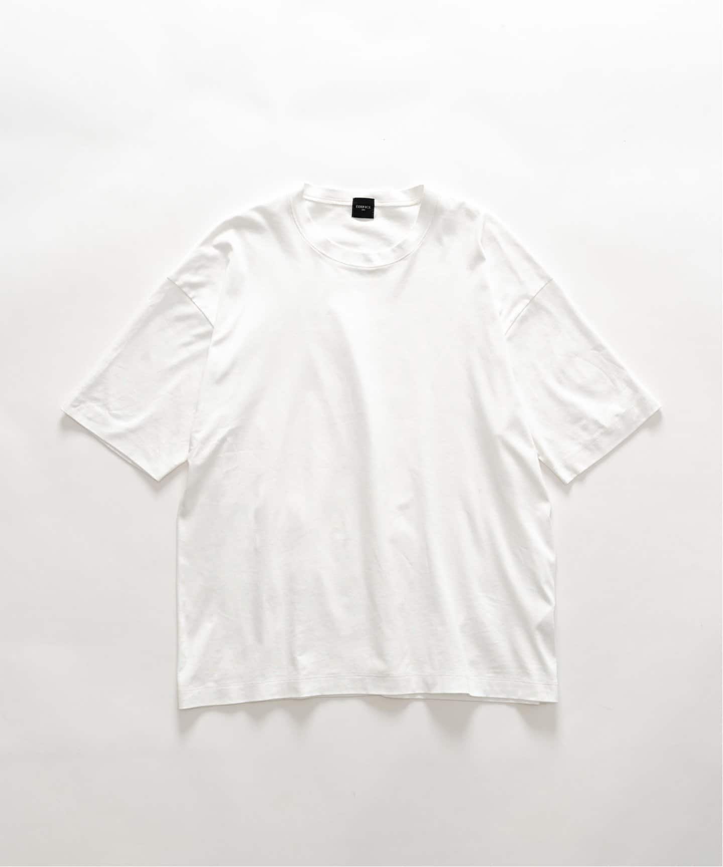 【エディフィス/EDIFICE / MEN】のアルビニスタスムース クルーネック Tシャツ インテリア・キッズ・メンズ・レディースファッション・服の通販 founy(ファニー) 　ファッション　Fashion　メンズファッション　MEN　インナー　Inner　カリフォルニア　California　ジャージ　Jersey　ドレープ　Drape　ドロップ　Drop　バランス　Balance　ファブリック　Fabric　エレガント 上品　Elegant　ホワイト|ID: prp329100004535720 ipo3291000000032052740