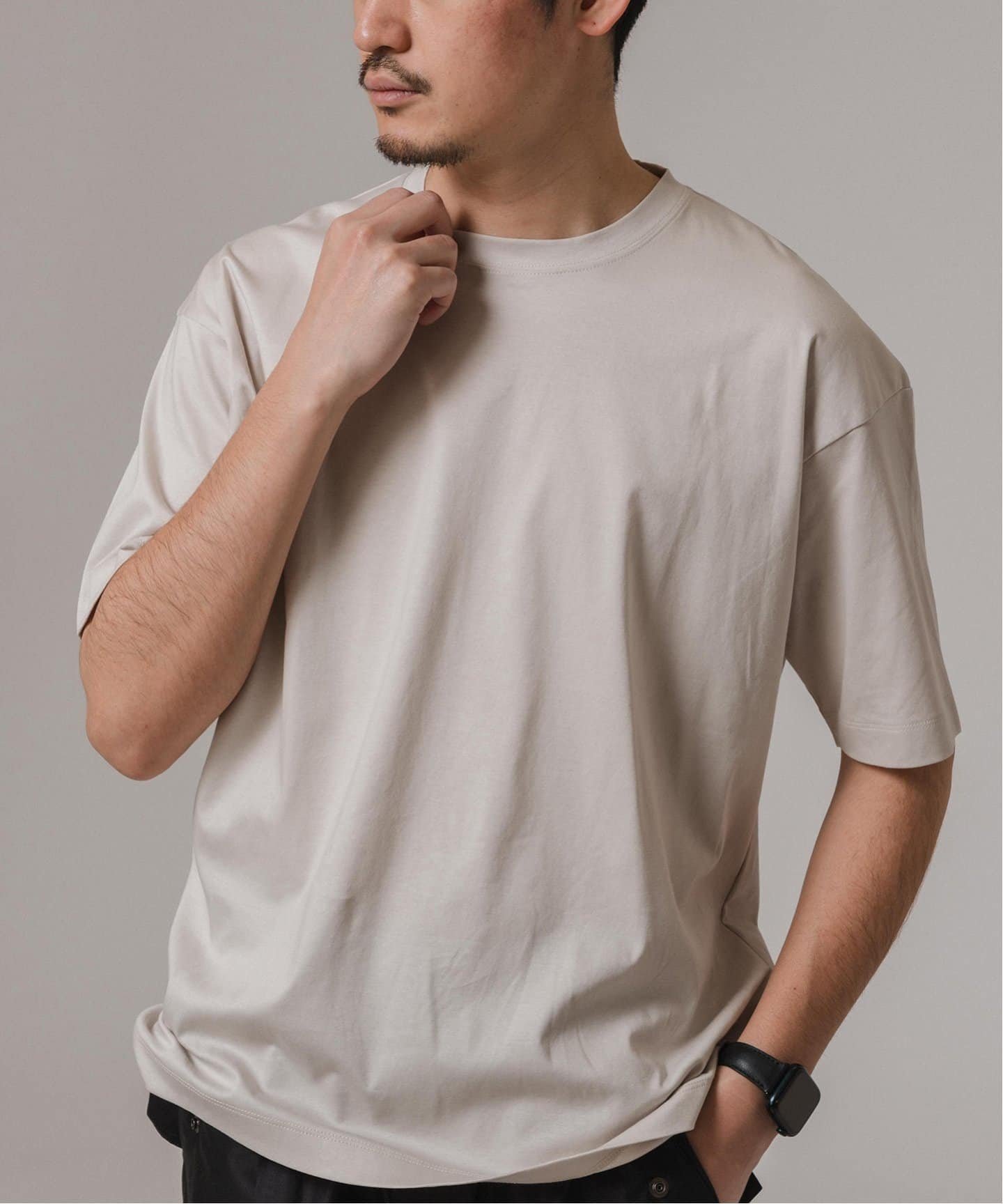 【エディフィス/EDIFICE / MEN】のアルビニスタスムース クルーネック Tシャツ インテリア・キッズ・メンズ・レディースファッション・服の通販 founy(ファニー) 　ファッション　Fashion　メンズファッション　MEN　インナー　Inner　カリフォルニア　California　ジャージ　Jersey　ドレープ　Drape　ドロップ　Drop　バランス　Balance　ファブリック　Fabric　エレガント 上品　Elegant　ナチュラル|ID: prp329100004535720 ipo3291000000032052742