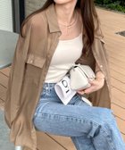 【その他のブランド/Other】のオーバーサイズ 長袖 シアーシャツ ダークベージュ|ID: prp329100004535807 ipo3291000000032974300